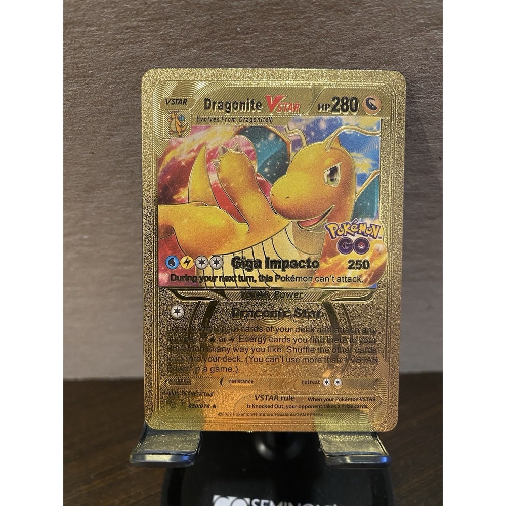 Dragonite Foil Metal Pokémon Pokemon‎ Fan Art Collectible Card Trading
